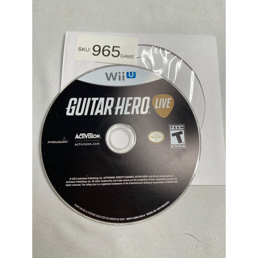 Guitar Hero Live Nintendo Wii U